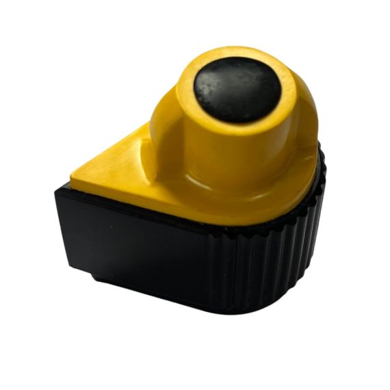 Manopola gialla con indice 22x36mm foro 6mm Manopola gialla con indice 22x36mm foro 6mm